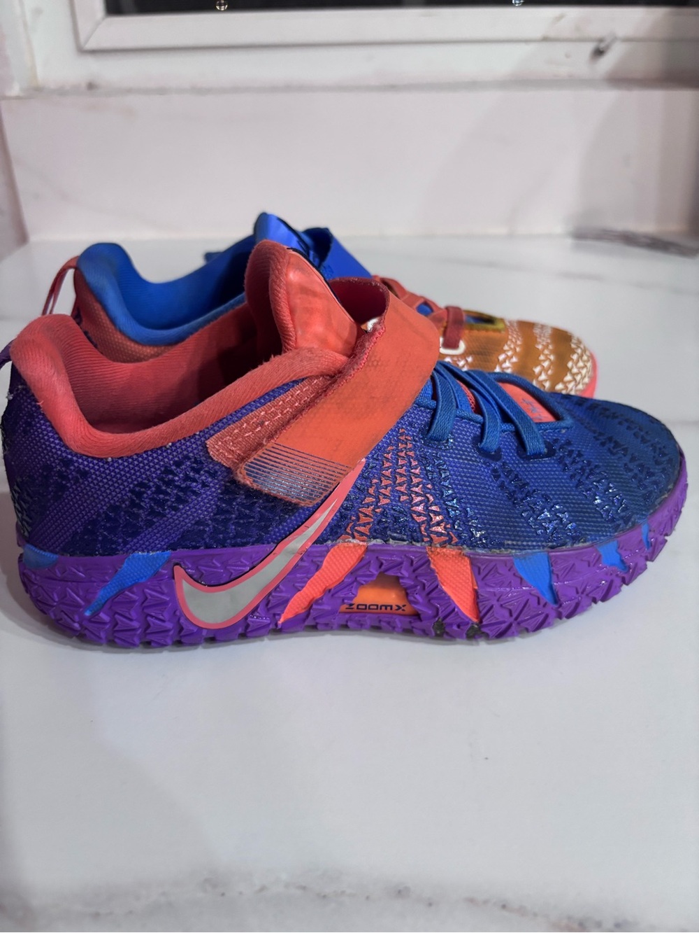 Nike Kids Blue/Purple/Orange Athletic Sneakers